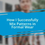 How I Successfully Mix Patterns in Formal Wear